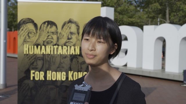 保护人权与宗教自由协会的志愿者王爽接受本站采访