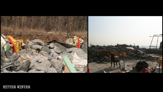12月30日，圣寿寺成了一片废墟