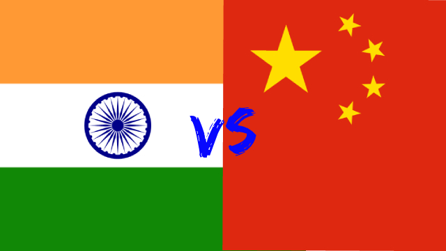 印度与中国国旗