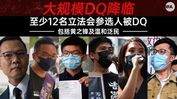 港府大举取消12人立法会参选资格 