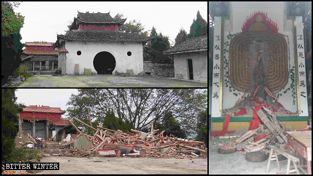 5月28日，青龙山寺庙被拆毁