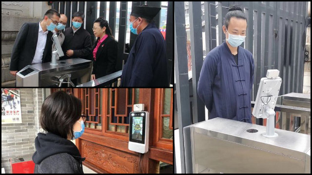 鄱阳县各宗教场所安装的人脸识别摄像头