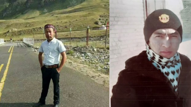 左图：新疆穆斯林伊玛目腊吾尔孜拜被判刑23年。右图：霍安拜克被判刑14年。